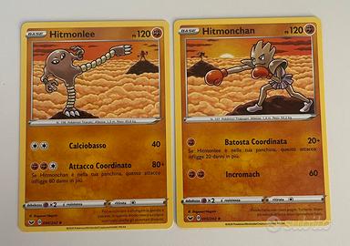 Carte Pokémon Hitmonlee e Hitmonchan Spada Scudo