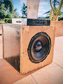 subwoofer Orion + amplificatore + box calcolato