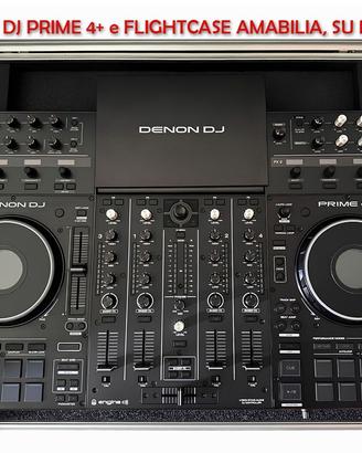 DENON DJ Prime 4+ e Flight Case su misura Amabilia