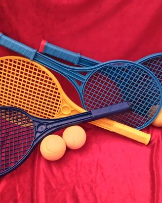 Set 4 Racchette+ 4 Palline 