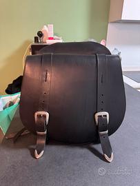 Borsa laterale moto in cuoio