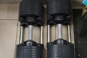 Manubri regolabili + attrezzi palestra