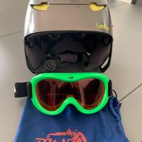 Casco sci bambino Decathlon taglia M con maschera