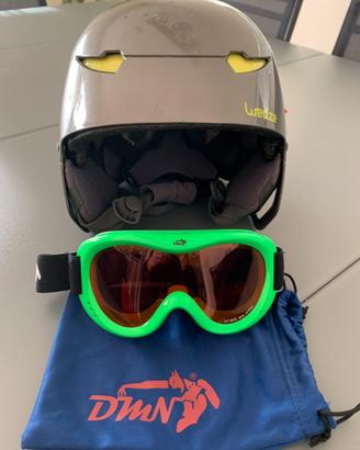 Casco sci bambino Decathlon taglia M con maschera