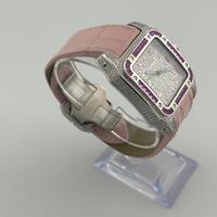 Cartier Santos 100 Xl diamanti e smeraldi ref.2656