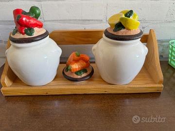 2 contenitori in porcellana nuovi stile Vintage