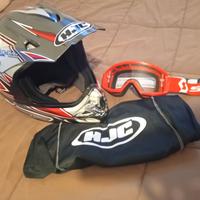Cascho Motocross HJC con visiera Scott