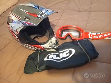Cascho Motocross HJC con visiera Scott