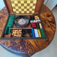 scatola da gioco in legno originale vintage 