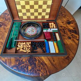 scatola da gioco in legno originale vintage 