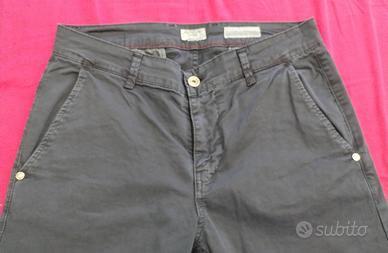 Pantaloni Nuvolari denim blu navy slim 46
