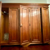 Armadio e cassettone stile classico in noce