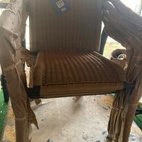 Sedie da esterno alluminio e plastica 8pz. Disp.