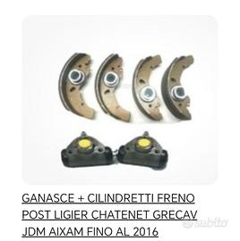 4 ganasce 2 cilindretti freni per minicar