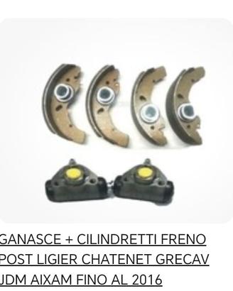 4 ganasce 2 cilindretti freni per minicar