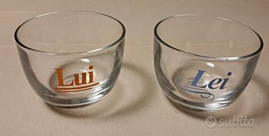 Coppia di bicchieri vino vintage “Lui e Lei”
