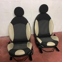 Sedili Mini cooper R56 misto pelle pepper white