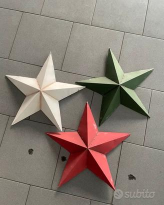 Stelle tricolore in latta