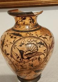  vaso art decò con colibrì anni 20 