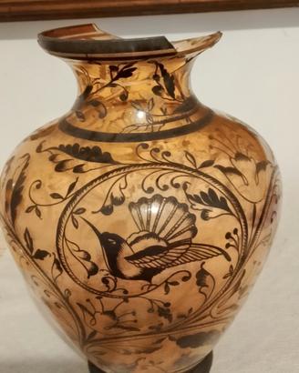   vaso art decò con colibrì anni 20 