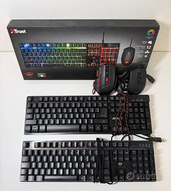 Lotto 2 Tastiere+ 2 Mouse (Trust GXT & Andowl)