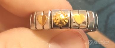 Anello Nomination con dettagli oro 18 carati