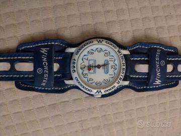 Orologio winchester blu e bianco con datario vinta
