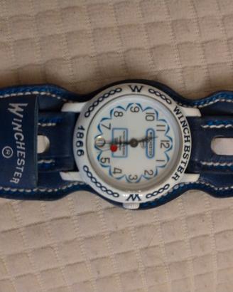 Orologio winchester blu e bianco con datario vinta