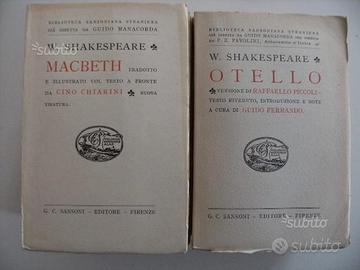 Lotto volumi Sansoni Shakespeare 1942