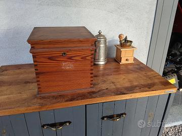 Svuotatasche contenitore in legno 