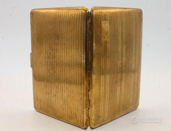 Astuccio portasigarette anni 40/50 placcato oro