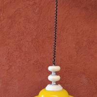 Lampadario Vintage in vetro colorato