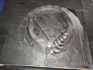 Servizio piatti vetro motivo marino