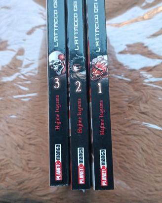 📚⚔️ Manga "L'attacco dei giganti" Vol. 1-2-3 ⚔️📚