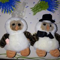 Peluche gufo sposi