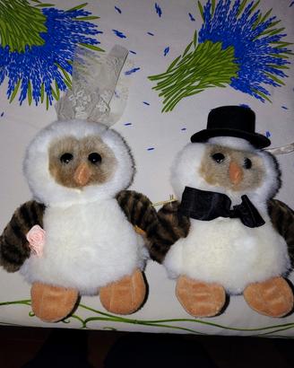 Peluche gufo sposi