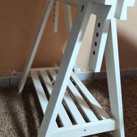 MITTBACK Cavalletto, bianco legno massiccio