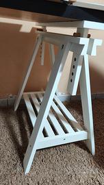 MITTBACK Cavalletto, bianco legno massiccio