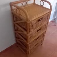 cassettiera in vimini
