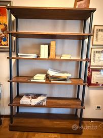 Libreria legno e metallo