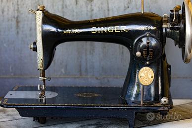 macchina da cucire d'epoca, marchio Singer
