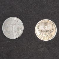 Due monete rare franchi Tunisia e Marocco 