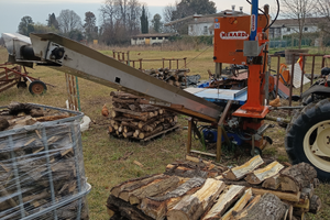 Sega nastro - spaccalegna-nastro trasportatore