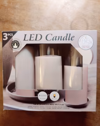 Set 3 Candele Led decorative touch
