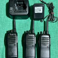 3 X ICOM IC-F22SR PMR446 WALKIE TALKIE