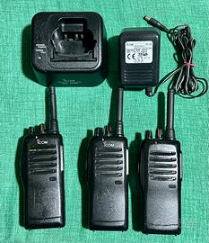 3 X ICOM IC-F22SR PMR446 WALKIE TALKIE