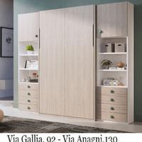 Letto a scomparsa matrimoniale GESSATO CENERE