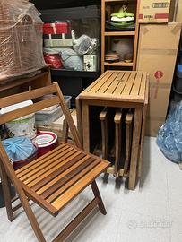 Tavolo in Legno per giardino o terrazzo