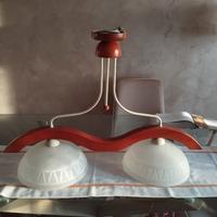 Lampada a sospensione 2 luci pendente da soffitto 