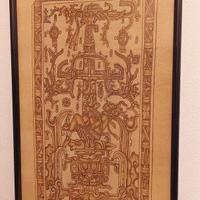 Astronauta di Palenque originale! Misure 27x43 cm